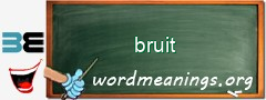 WordMeaning blackboard for bruit